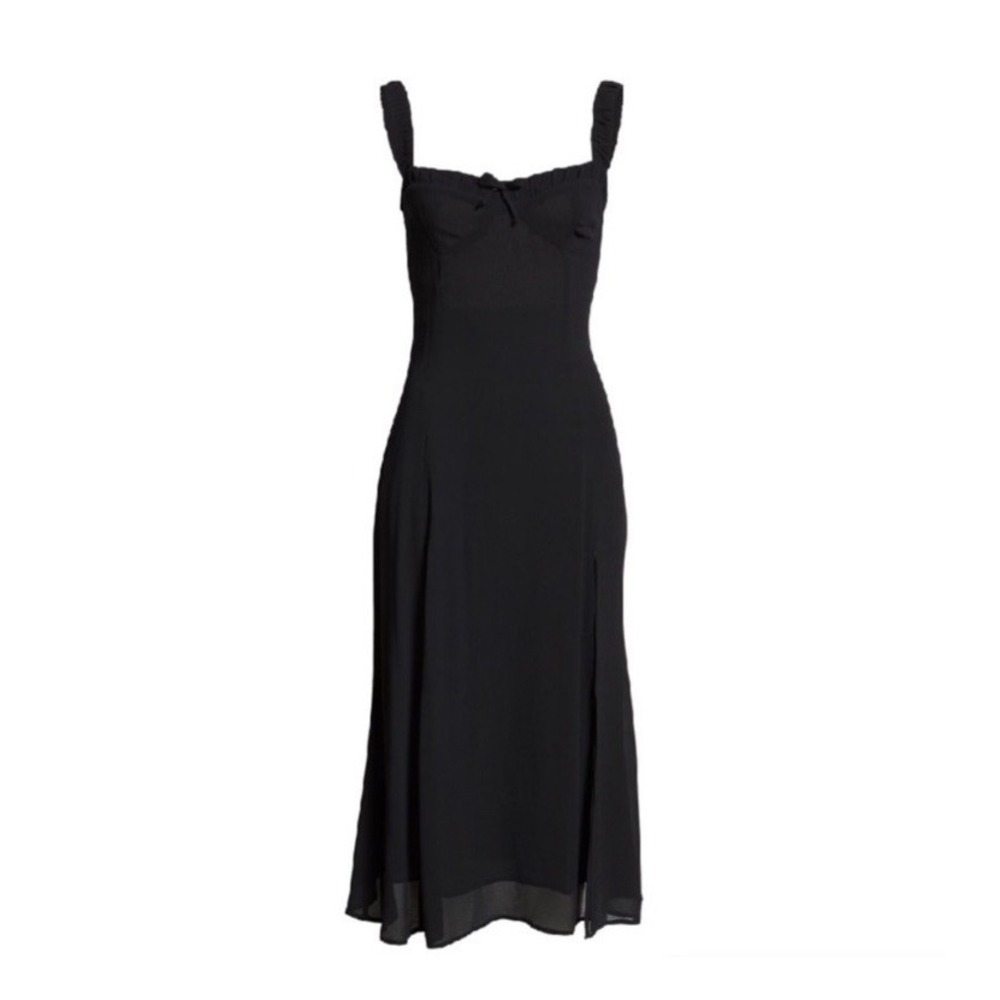 Reformation Midi Dress Women 10 Made In USA Brunch Spring Summer Slit Tank Strap